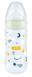 NUK First Choice+ Nappflaska 300 ml Night & Day Stjärna